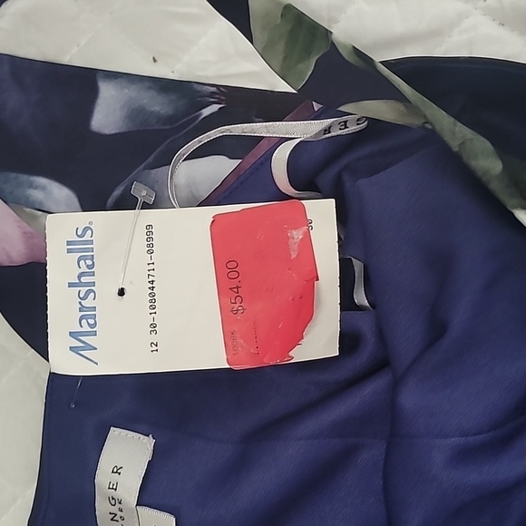 Kay Unger Flora Print Mini Dress Size 6 - Picture 10 of 12